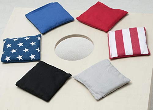 JST GAMEZ Professional Cornhole Bags All Weather Bean Bags for Cornhole Toss Set of 8 Regulation Two Sided Bean Bags Game - Regulation Weight & Size- Includes Carry Bag Premium Resin Filled