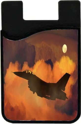 Armed Forces Helicopter Design - Adhesive Phone Wallet - Stick-on ID Card Holder for iPhone/Galaxy/Google Android Cases