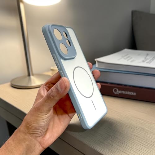 Image of Shockproof Design Back Cover Compatible for Vivo V60 5G / V60E 5G / Vivo T4 Pro 5G | Frosted Matte Case with Camera Protection | Slim Shockproof TPU Mobile Cover (Gray)