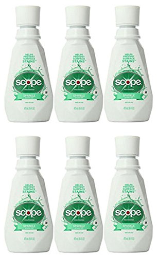 (6-Pack) Scope Sparkle Mouthwash Mint Alcohol-Free Stain Remover Fresh 16oz