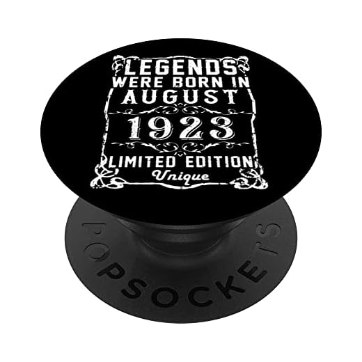 Cumpleaños Agosto 1923 Edición Limitada Regalo Legend August PopSockets PopGrip Intercambiable