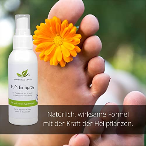 Fußdeo Naturprodukte Schwarz FuPi Ex Fußspray gegen Fußpilz