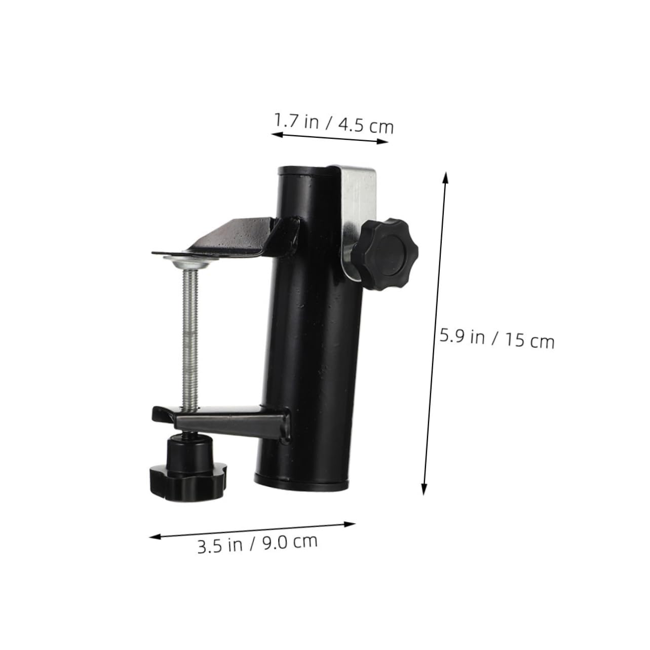 GALPADA 2 Pezzi Ombrellone da Esterno Supporto per Clip per Ombrello Clip per Ombrello Stabile Porta Clip per Ombrellone da Patio Staffa per Clip da Tavolo per Ombrellone Black Acciaio