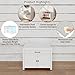ECACAD Laundry Pedestal for Washer and Dryer, Universal Washing Machine Stand with Laundry Basket Shelf & Storage Shelves, Anti-Vibration, White, 29.1