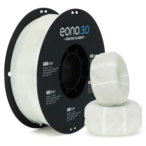 Image of TPU 95A Filament 1.75mm White 1kg - Flexible 3D Printer Filament | Soft TPU 95A, flexible & durable, 1.75mm, 1kg (2.2lbs), ideal for phone cases, wearables, smooth low-string print