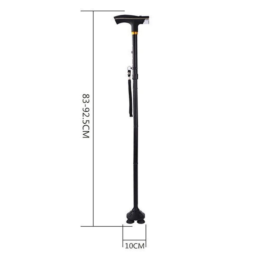 Muletas Plegables, Muleta Plegable de Aluminio, Fractura para Personas Mayores, Mujeres, Hombres, Antideslizante, Estable, Iluminación, Mayores Present