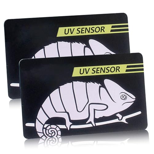 DONGKER 2 tarjetas de prueba UVB, probador UV para reptiles 500 veces reutilizables para lámpara de luz UVB para reptiles