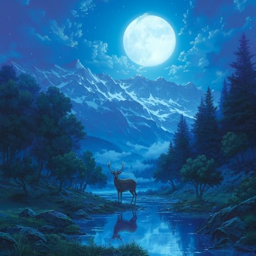 Loisir créatif anti-stress peinture diamant lune perles rondes contre l'anxiété 20x20