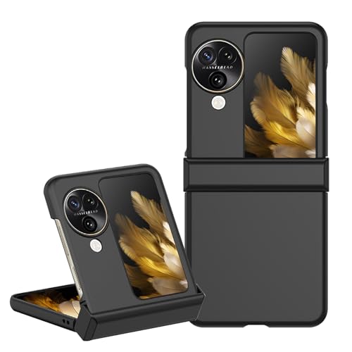 CONAPIKA Hülle für Oppo Find N3 Flip, Ultra Dünn Matte Textur Anti-Kratzer Schutzhülle Hart PC Anti-Fingerabdruck Stoßfeste rutschfest Handyhülle mit Scharnierschutz, Schwarz