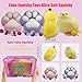 4pcs Big Taba Squishy Toys Set - 1 Mega Chick, 1 Banana & 2 Cat Paw Stress Relief Squishies for Kids & Adults, Cute Slow-Rise Sensory Fidget Toys for Anxiety Relief, Party Favors, Classroom Rewards
