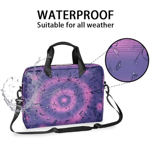 Bolso para laptop 15.6-16 pulg notas musicales water resistant miniatura 3