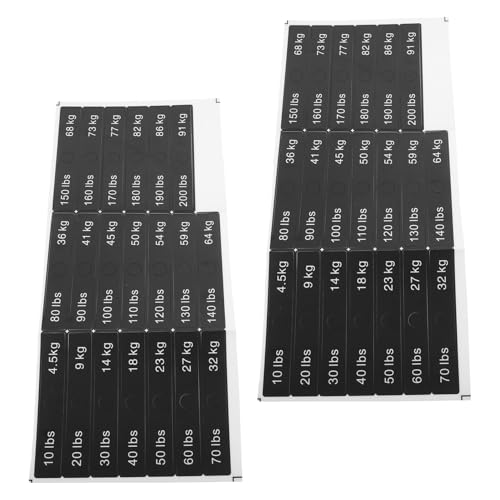 Plaques de poids de gym identifiables avec ces autocollants de musculation en lb