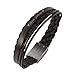 Lederarmband für Herren mit Gravur aus Leder in braun oder schwarz mit Magnetverschluss personalisiert mit Namen oder Datum | Geschenkidee für Männer | der Marke COWstyle (braun, Länge 21cm)