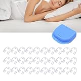 Zähneknirschen Mundschutz für Schlaf Zähneknirschen bei Nacht Mundschutz Bandage Zähneknirschen (Typ A, 30 Stück) (30 Stück mit Organizer-Box)