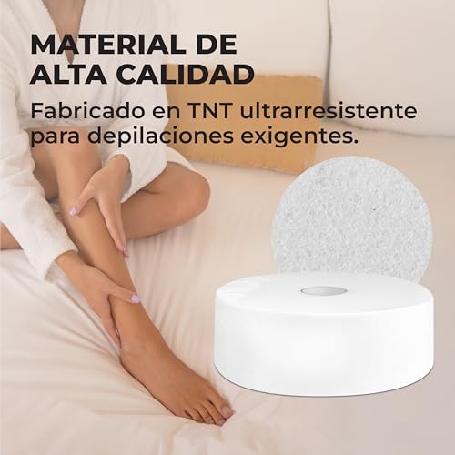 1 Rollo de Bandas Depilatorias TNT 7 cm x 100 metros - Rollo para Depilación con Cera - Apto para Uso Profesional en Centros de Belleza y Estética - imagen 7