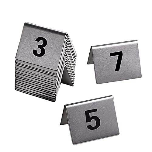 Chevalets de table numérotés en inox robustes et faciles à nettoyer 1-100 - 2
