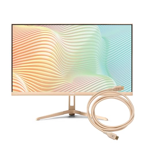 Image of Pixio PX246 Wave Beige 24 inch 120Hz 1080p IPS Panel Adaptive Sync Gaming Monitor with Beige HDMI 2.1 Cable Ultra Certified Ultra High Speed 6FT 8K 60Hz 4K 120Hz Nylon Braided