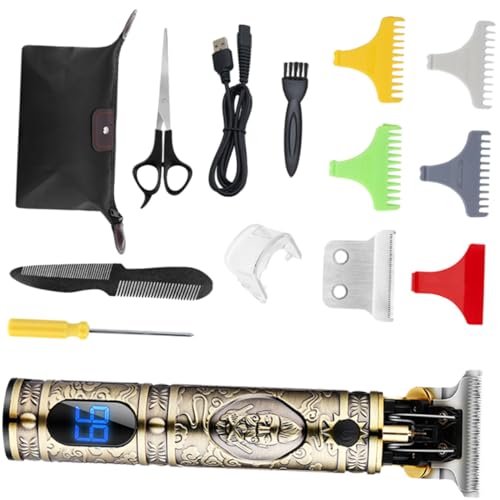 OATIPHO 1 Juego maquinillas eléctricas recortadora hombres de afeitar cortadora de peluquero afeitadoras corporales para hombres herramientas de Acero inoxidable