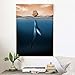 Produktbild GUDOJK Wandgemälde Dekoratives Plakat Whale Sea Ship Zusammenfassung Moderne Wandkunst Leinwand Malerei Nordic Poster und Drucke Wandbilder für Wohnzimmer Kunstdrucke Dekor-60x80cm