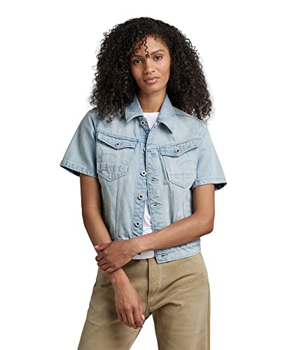 G Star Para Mujer Chaqueta Arc Short Sleeve, Azul (vintage electric blue D21402 C967 D125), XS