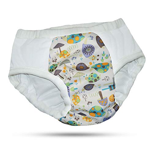 Adult Reusable Cloth Diaper with Heavy Absorbency (Small, Snail)