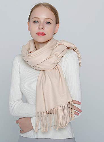 Women Solid Soft Cashmere Feel Shawl Wrap Scarf2