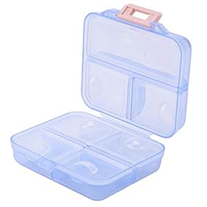 Wekelijkse pil organizer medicine box sterke structuur 7 roosters anti-slip zakenreis voor reizen hoogwaardig (blauw)