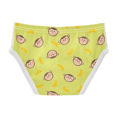Boys' Underwear Cotton Little Boys Monkey Banana Briefs Soft Toddler Underwear 2T-8Y2