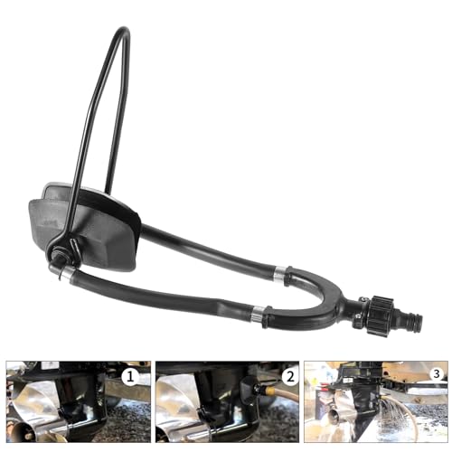 BESPORTBLE Universal Außenborder Ohren Zum Spülen - Dual Feed Design - Rostfreier Stahl Rechteckige Tasse Wassermuffen Adapter Ideal Für Marineboot Und Schiff Effektiver Bootsmotor