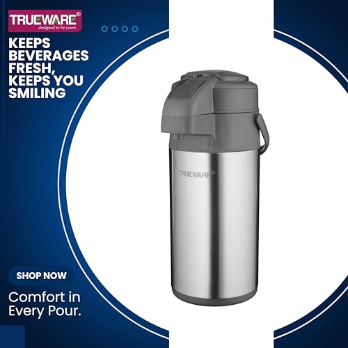 Image of Trueware PU Insulated Beverage Dispenser 2700 ML Stainless Steel for Serving Tea and Coffee