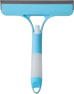 Window Squeegee 3 in 1 Window Squeegee Cleaner with Spray, Indoor/Outdoor, Window Squeegee Cleaner Spray Window Squeegee Cleaning Tool, Portable Window Squeegee Cleaning Squeegee for Car, Home, Kitchen Household Squeegee (blue)
