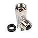 Brass Bidet T-Adapter, 3-Way Plumbing Fitting with 7/8