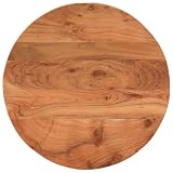 vidaXL Piano per Tavolo Ø60x2,5 cm Rotondo in Legno Massello di Acacia