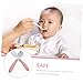 Abaodam Infant Spoon First Stage Toddler Fork Spoon Set Kids Silverware Set Durable Lightweight