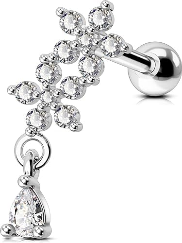 OUFER Piercing 18G helix ster hanger titanium piercing oor tragus