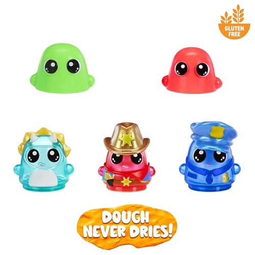 DohKins 3 Pack Characters, Dino, Cowboy, Police Officer - Dough Never Dries, Ages 2+ - image 5