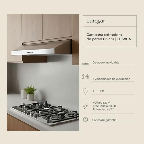 La Mejor Recopilación de Campanas de Cocinas Integrales los 5 mejores. 24 Campanas de Cocinas Integrales marca EUROGAR (3)