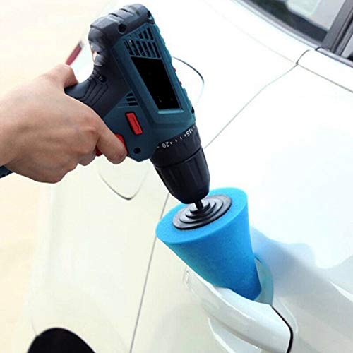 Tamponi di lucidatura per auto, Spugna lucidante for mozzi ruota auto, cono in schiuma metallica for ruote auto, portiere e maniglie auto, 4 pezzi