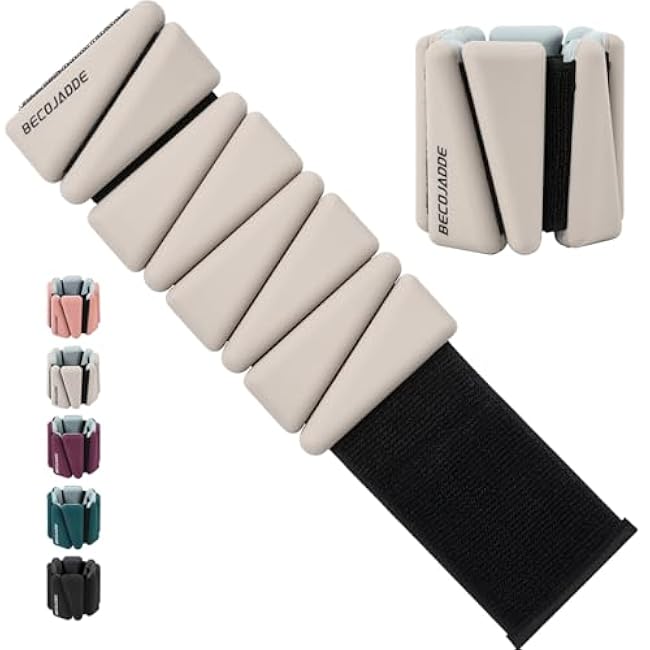 Ankle Weights Set of 2 (1 lb/2 lb/3 lb Each) Adjustable Wrist Weights for Women Men Wearable Arm Leg Weight for Pilates, Running, Walking, Workout, Yoga