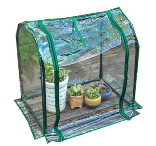 ビニール温室、ビニールハウス、ガーデンハウスカバー ビニール温室カバー、温室カバー ビニールハウス 替えカバー 大PVCビニールハウス 替えカバー 植物の温室 ガーデン温室 園芸ラック フラワース、タンド用 透明 保温 防寒 ガーデンハウスカバー 1個 B:70*50*70cm（スタンドなし）
