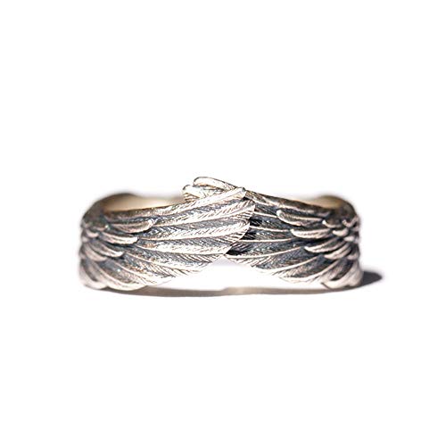 Hug Wings Ring Angel Wings Feather Retro Copper Ring for Women and Men Lovers Friends Gifts4