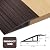 Floor-Transition-Strip Door-Threshold 36 inch, Threshold 1/2'' ~ 3/5'', Transition-Strip for Doorways, Vinyl-Transition-Strip for Door/Floor (Dark Gray Wood Grain)