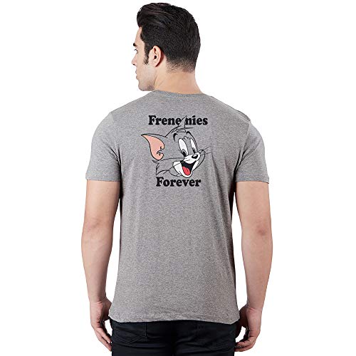 Image of Tom & Jerry By Free Authority Men's T-Shirt (STY-20-21-004250 Grey2 XL)