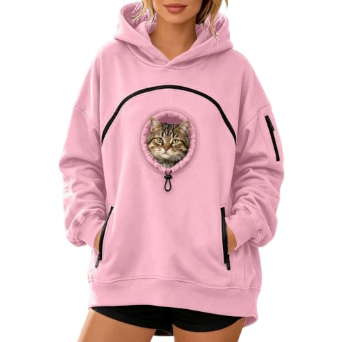 SdGgsgv Pet Carrier Hoodie Unisex Oversized Fleece Zipper Dog Pouch Hoodie - image 1