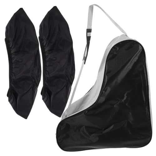 Abaodam 1 Set Roller Skating Bag and Shoe Cover Ice Roller Inline Roller Skates Women Roller Skate Shoes Skating Shoes Skate Storage Roller Skate Bag Roller Skates Bag Black Oxford