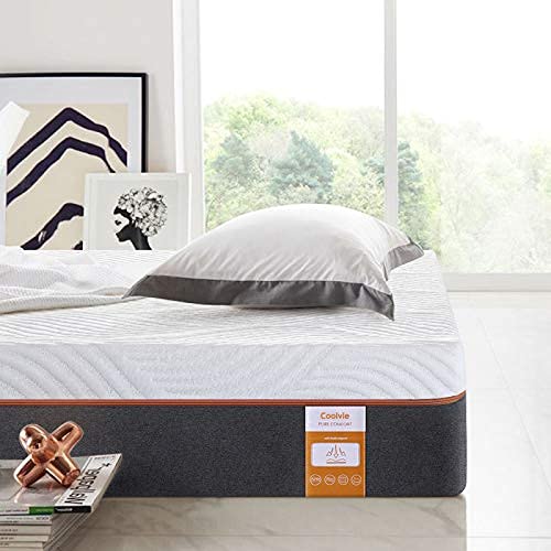 Coolvie Twin Xl Mattress, 10 Inch Memory Foam And Innerspring Hybrid Mattress In A Box, Individually Pocket Spring With Multi Layer Comfy Cool Memory Foam, Certipur-Us Certified, 100 Night Trial #TOP6