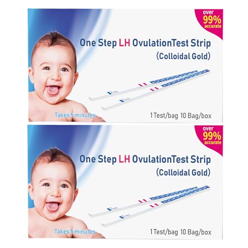 VANSUKY LH Ovulation Test Strips – 20-Pack (Early Detection 25 MIU/mL, Over 99% Accurate, Fast & Easy Home Testing)