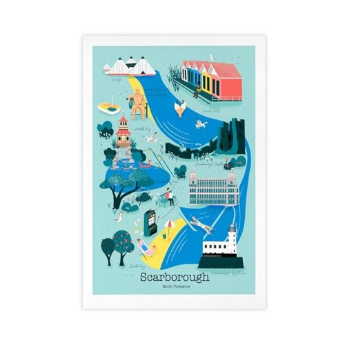 Impression sur toile Scarborough de qualité supérieure pour une décoration murale chic