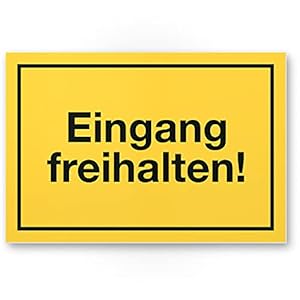 Komma Security Eingang freihalten Schild 30x20cm