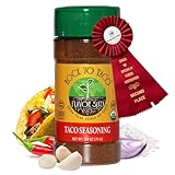 Organic Taco Seasoning - Rock Yo Taco By Flavor Seed, Gluten Free, Low Sodium Mexican Spice Blend For Cooking, No Sugar, Zero Calorie, Mild & Keto Friendly, 2.6 Oz Shaker Jar